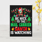 Carte Be Nice To The Mail Carrier Santa - Stal Worker Ch (Fleur jaune)