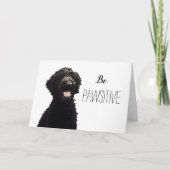 Carte Be Pawsitive - Labradoodle (Devant)
