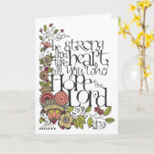 Carte Be Strong - Prayer Card (Fleur jaune)