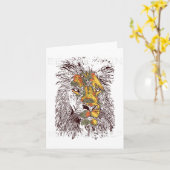 Carte Be The Lion Not The Sheep Motivational  (Fleur jaune)