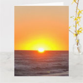 Carte Beach announcement postcard (Fleur jaune)