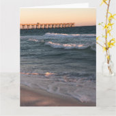 Carte Beach announcement postcard (Fleur jaune)