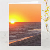 Carte Beach announcement postcard (Fleur jaune)