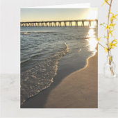 Carte Beach announcement postcard (Fleur jaune)