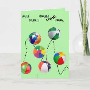 CARTE BEACH BALL BIRTHDAY CARD