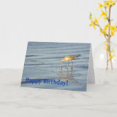Carte Beach Bird Joyeux anniversaire 3 (Fleur jaune)