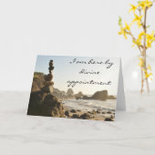 Carte Beach card with quotient, blank inside (Fleur jaune)