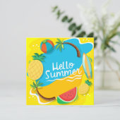 Carte Beach Days Hello Summer Grey Card (Debout devant)