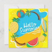 Carte Beach Days Hello Summer Grey Card (Devant)