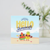 Carte Beach Days Hello Summer Grey Card (Debout devant)