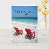 Carte beach duo love (Fleur jaune)