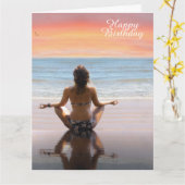 Carte Beach Girl (Fleur jaune)