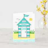 Carte Beach Hut 30th (Fleur jaune)