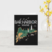 Carte Beach Lighthouse Bar Harbour Maine (Fleur jaune)