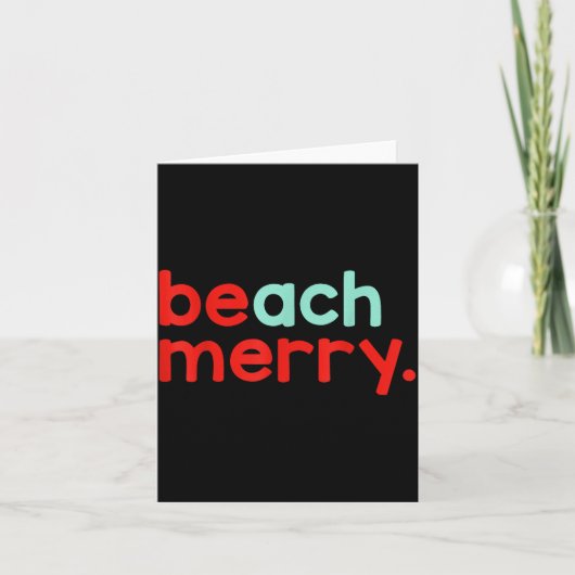 Carte Beach Merry Christmas  (Devant)