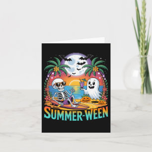 Carte Beach Party Halloween Vibes Summerween Skeleton Gh