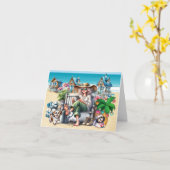 Carte BEACH Personal, Real Estate, Business Christmas (Fleur jaune)