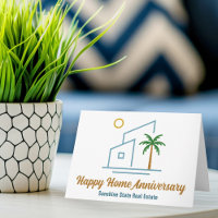 Beach Real Estate Company Happy Home Anniversaire