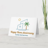 Carte Beach Real Estate Company Happy Home Anniversaire (Devant)