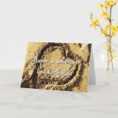 Carte Beach Sand Heart Home Est Avec Vous Citation Scrip (Fleur jaune)