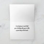 CARTE BEACH SCENE-FAVORITE SISTER'S BIRTHDAY (Intérieur)