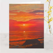 Carte Beach Shack, Original de Gary Poling (Fleur jaune)