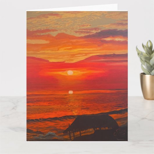 Carte Beach Shack, Original de Gary Poling (Petite plante)