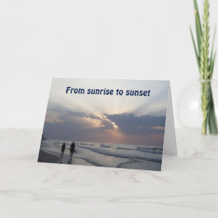 CARTE BEACH SLEVER-TO SUNSET-HOPE ANNIVERSAIRE EST MEILL