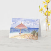 Carte Beach Umbrella (Fleur jaune)