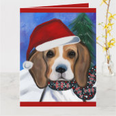 Carte Beagle      (Fleur jaune)