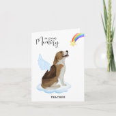 Carte Beagle Ange Chien Mémorial Sympathie Animal Perte (Devant)