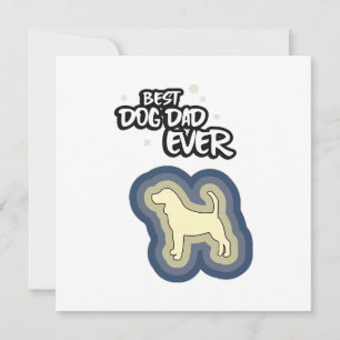 Carte Beagle Bleu Meilleur Chien Papa Jamais Je Te Malhe