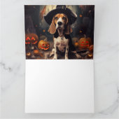 Carte Beagle Citrouille Halloween effroi (Intérieur)