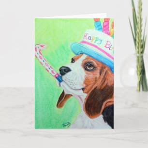Carte Beagle d'anniversaire