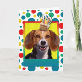 Carte Beagle de Cupcake anniversaire (Devant)