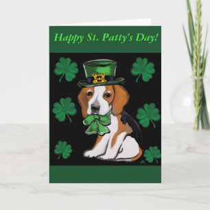 Carte Beagle Dog St. Patty