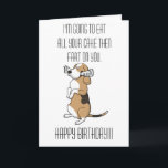 Carte Beagle Greeting Card<br><div class="desc">Add your custom wording to this design by using the "Edit this design template" boxes on the right hand side of the item, or click the blue "Customize it" button to arrange the text, change the fonts and colours and to also add additional information or images to this design. ****For...</div>