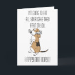 Carte Beagle Greeting Card<br><div class="desc">Add your custom wording to this design by using the "Edit this design template" boxes on the right hand side of the item, or click the blue "Customize it" button to arrange the text, change the fonts and colours and to also add additional information or images to this design. ****For...</div>