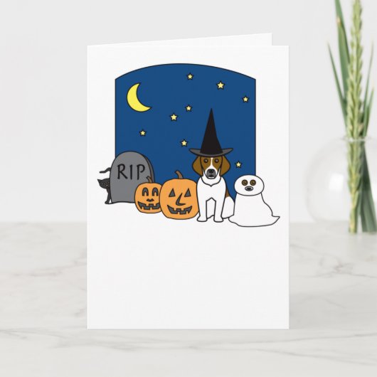 Carte Beagle Halloween (Devant)