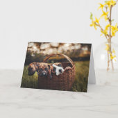 Carte Beagle Hound Aile Chien Chien Chien Chien Chien Ch (Fleur jaune)