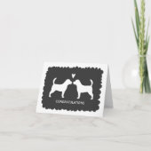 Carte Beagle Mariage Amoureux des chiens Félicitations F (Devant)