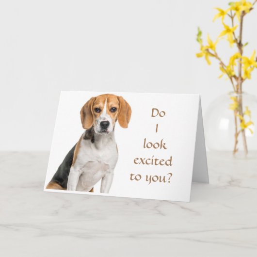 CARTE BEAGLE NE PEUT PAS CROIRE À COMMENT "JEUNE" VOUS R (Fleur jaune)