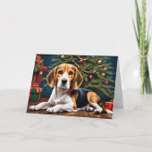 Carte Beagle Noël (Devant)