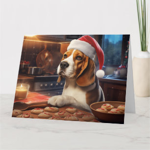 Carte Beagle Noël Cookies Festive Festive