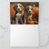 Carte Beagle Puppy Automne Citrouille de plaisir (Intérieur)