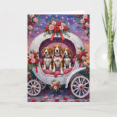 Carte Beagles Chien Saint-Valentin  (Devant)
