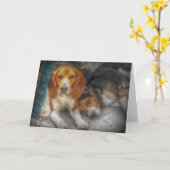 Carte Beagles frères (Fleur jaune)