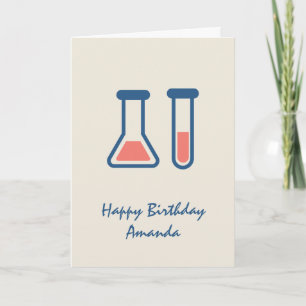 Carte Beaker & Test Tube Science Thème Anniversaire