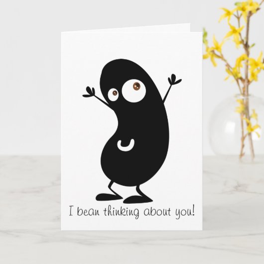 Carte Bean vous a manqué (Fleur jaune)