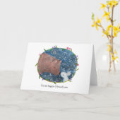 Carte Bear Bunny Romantic Je t'aime Saint Valentin (Fleur jaune)